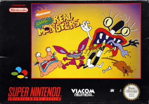 AAAHH Real Monsters box art for Super Nintendo